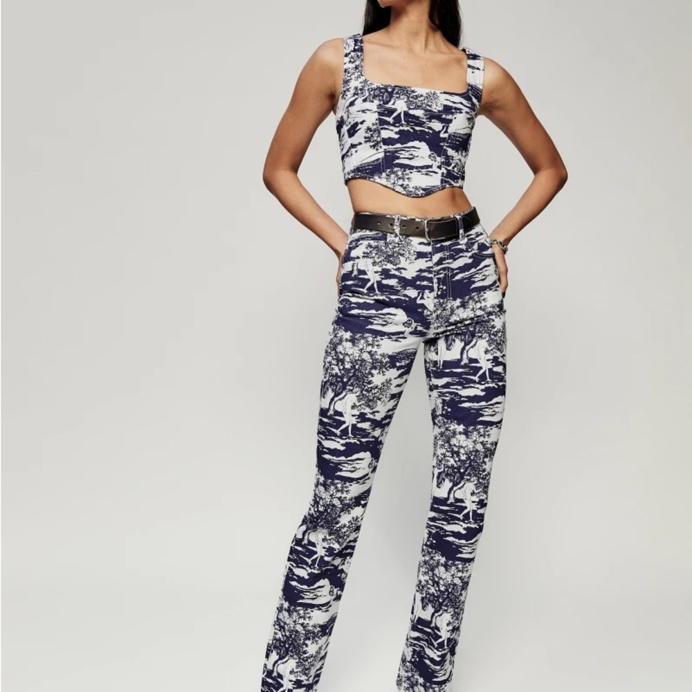Reformation Peyton Naked Lunch High Rise Bootcut Jeans